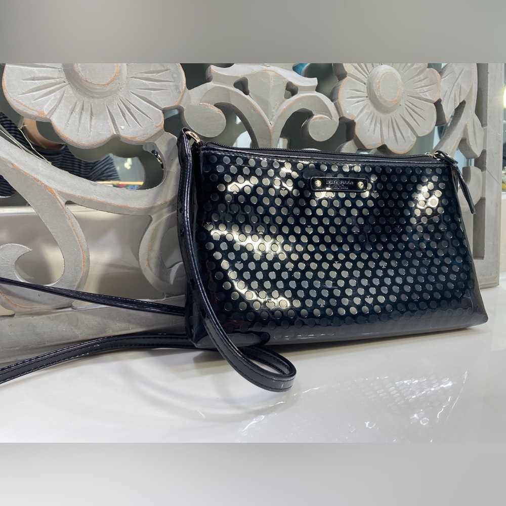 Kate Spade Black Metallic Crossbody Purse